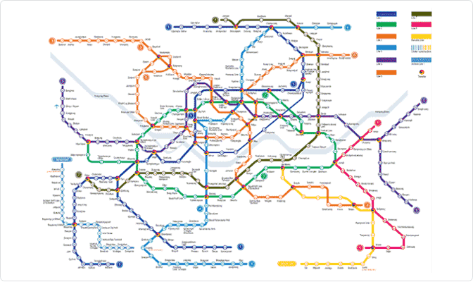 Subway Map of Metropolitan Seoul